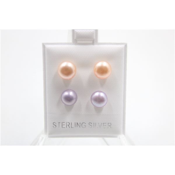 #116-NATURAL AKOYA PEARL STUD EARRINGS