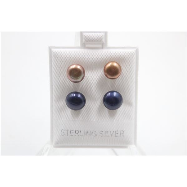 #140-NATURAL AKOYA PEARL STUD EARRINGS