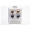 Image 1 : #140-NATURAL AKOYA PEARL STUD EARRINGS