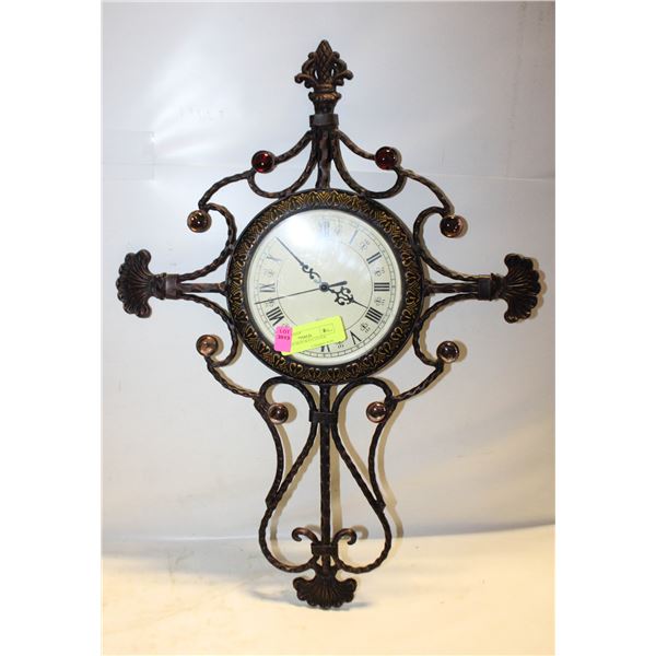 WROUGHT IRON WALL CLOCK