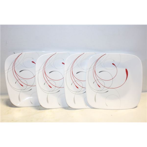 QTY 4 CORELLE DISHES 9"