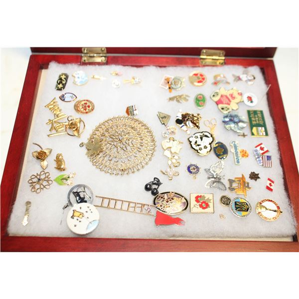 VINTAGE FRAMED COLLECTOR PINS