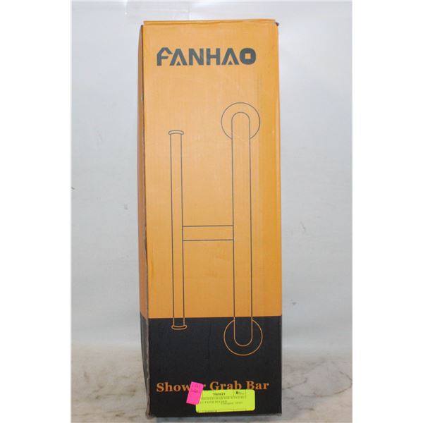 NEW SHOWER GRAB BAR W/DOUBLE TOILET PAPER HOLDER