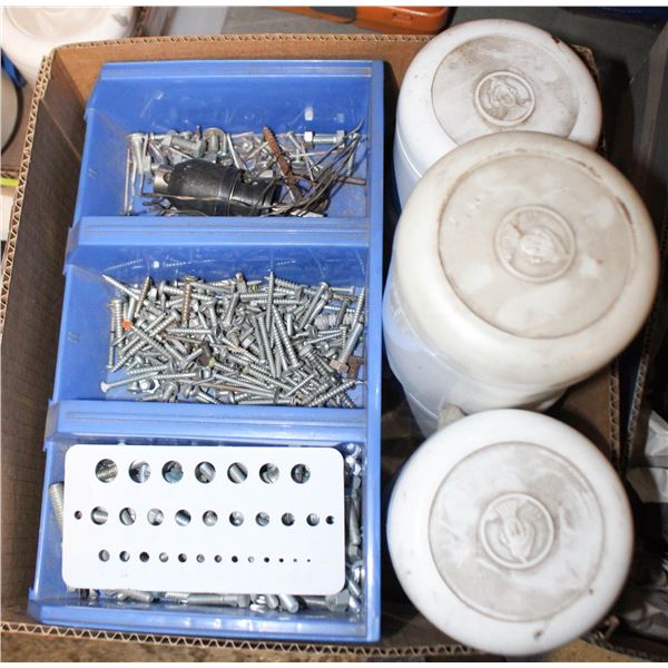 HARDWARE/FASTENERS/MISC- BOX LOT ASSORTED