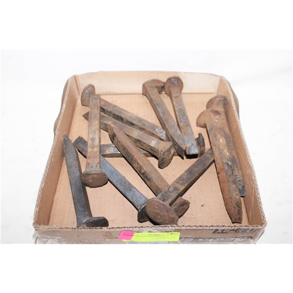 FLAT OF RAILWAY SPIKES