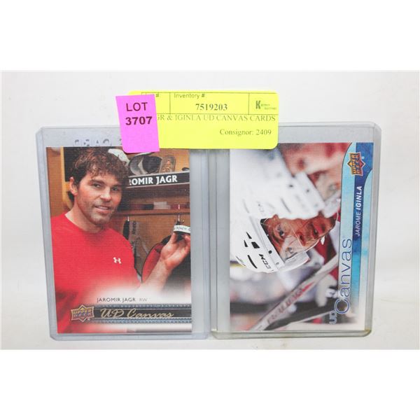 JAGR & IGINLA UD CANVAS CARDS