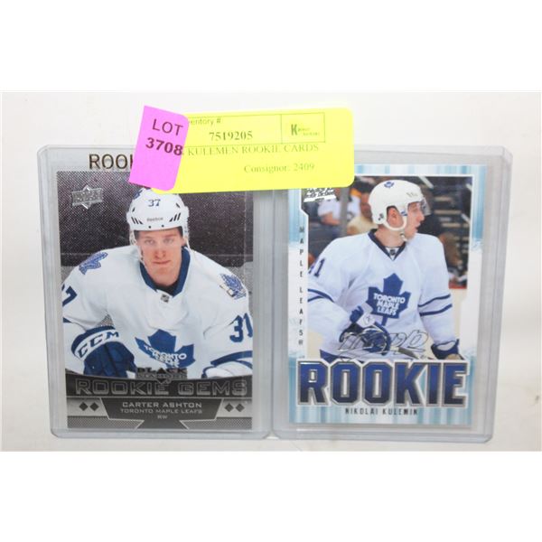 ASHTON KULEMEN ROOKIE CARDS