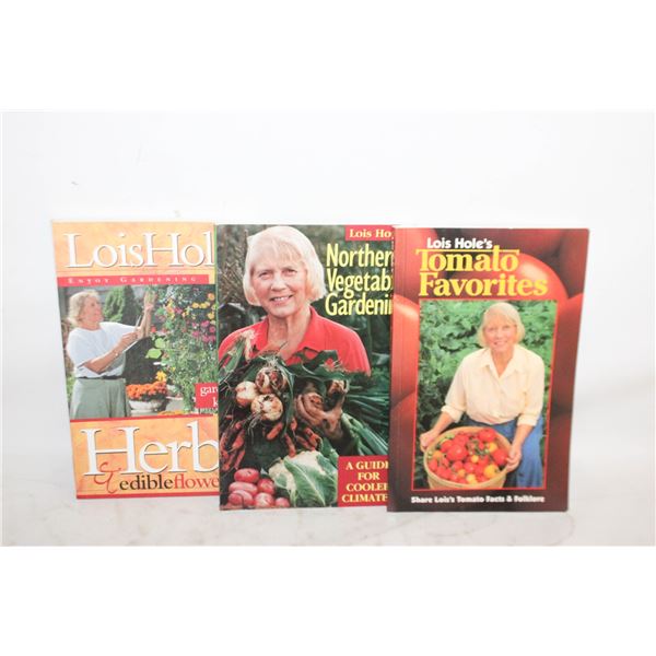 LOIS HOLE GARDENING BOOKS 3PC LOT