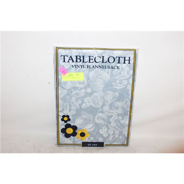VINLY FLANNELBACK TABLECLOTH- 60" X 84" NEW