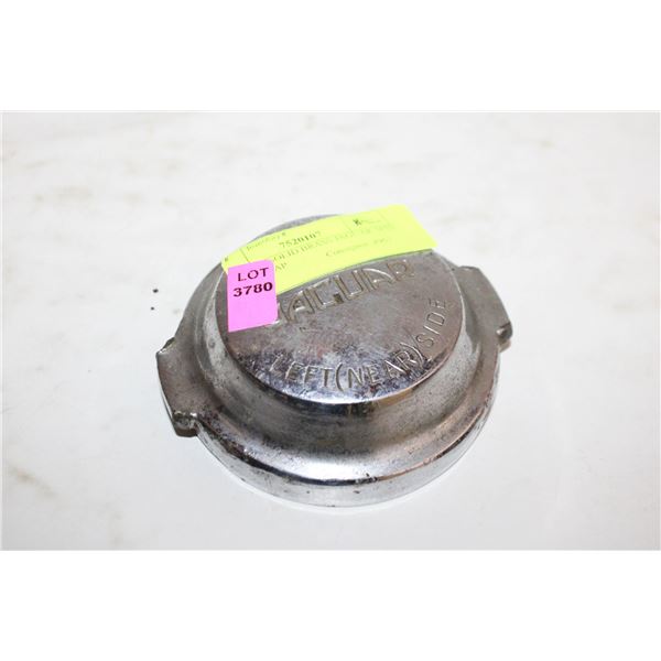 VINTAGE SOLID BRASS JAGUAR SPIN ON HUB CAP