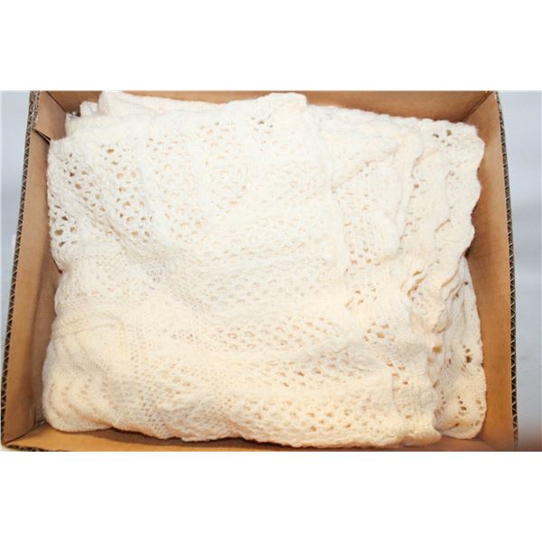 ANTIQUE KNIT INFANT BLANET - HANDMADE