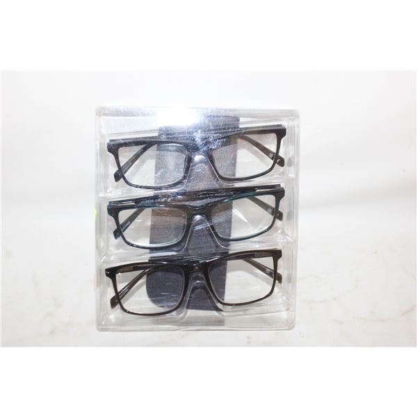 FOSTER GRANT 3 READING GLASSES, 1 CASE, +1.75