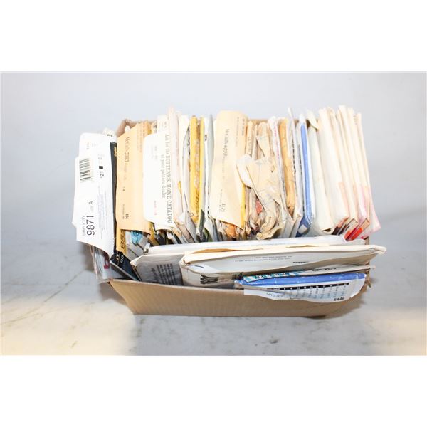 VINTAGE SEWING PATTERNS- BOX LOT ASSORTED