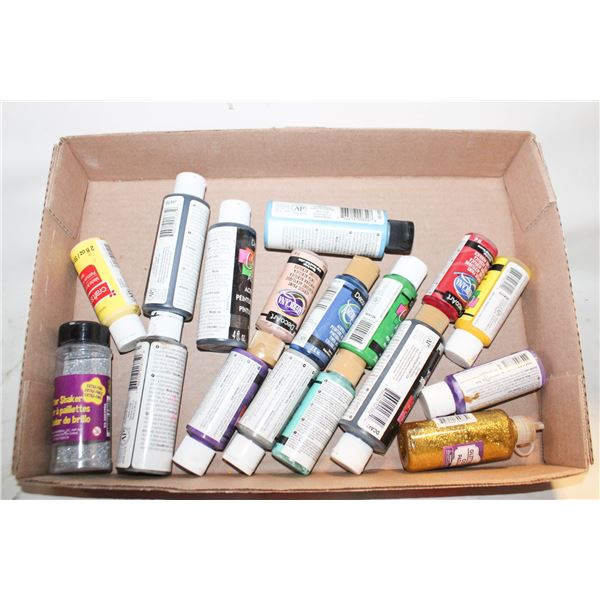 FLAT OF CRAFTING PAINTS ETC