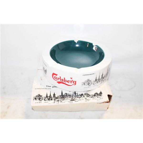 VINTAGE CARLSBERG BEER PORCELAIN ASHTRAY- NEW