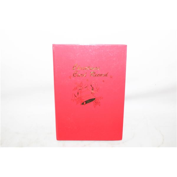 VINTAGE CHRISTMAS CARD RECORD ADDRESS BOOK- NEW