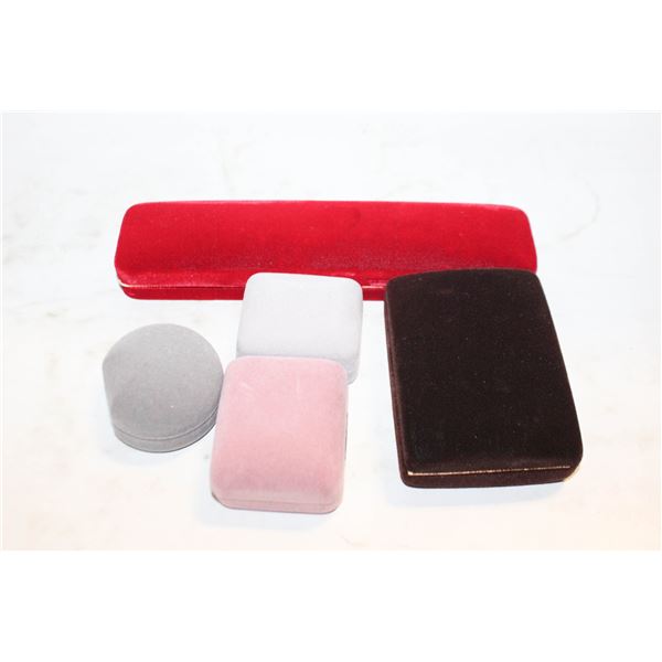VELVET JEWELLERY BOXES- ASSORTED