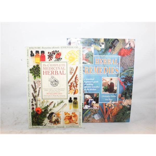 HERBAL REMEDIES & MEDICINAL HERBAL BOOKS 2PC LOT