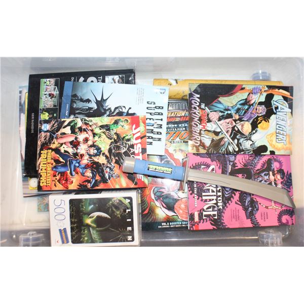 ESTATE MISC IN A ROLLING SHALLOW UNDER BED TOTE