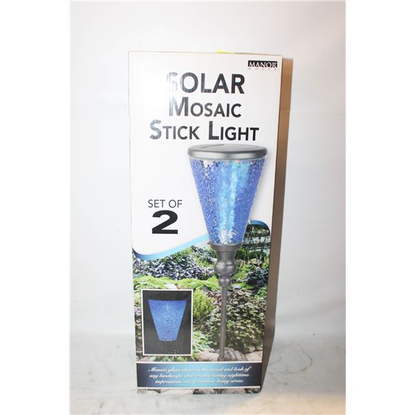 SOLAR MOSAIC STICK LIGHT NEW IN BOX