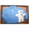 Image 1 : NEW HAND-KNITTED BLUE TODDLER SWEATER &