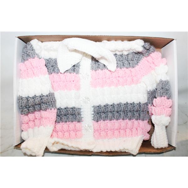 NEW HAND-KNITTED TODDLER SWEATER,