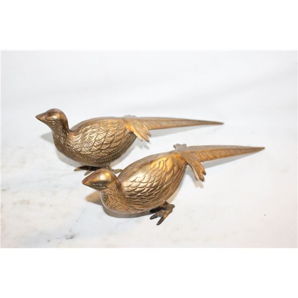 VINTAGE BRASS PHEASANTS HOME DECOR LOT