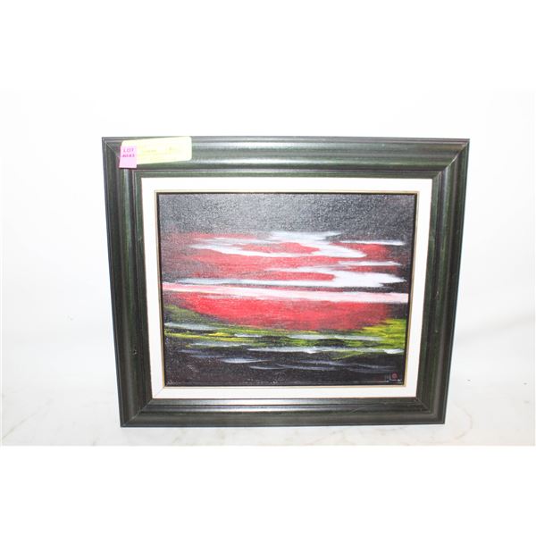 FRAMED ORIGINAL ABSTRACT "ALMOST NIGHT" ARTIST