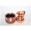 Image 1 : VINTAGE COPPER PITCHER & PLANTER POT