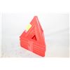 Image 1 : EMERGENCY 3 SIDED TRAFFIC CONES- SET OF 6