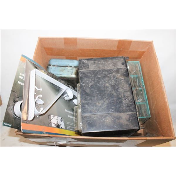HARDWARE/FASTENERS/MISC- BOX LOT ASSORTED