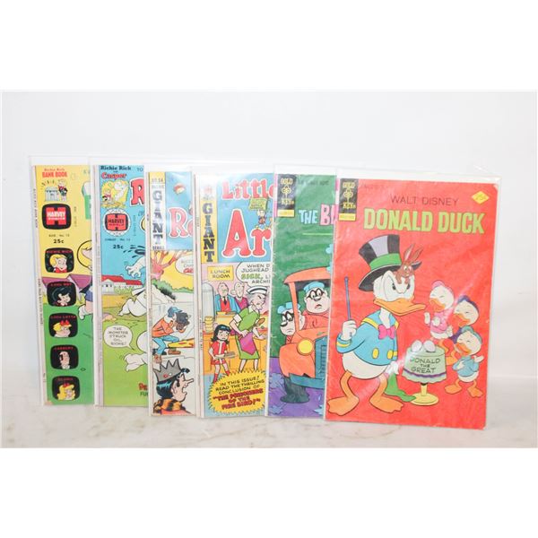 LOT OF 6 VINTAGE 25 CENT COMIC BOOKS 1