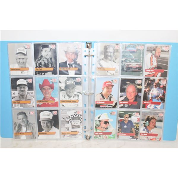 BINDER WITH 150+ NASCAR CARDS 1