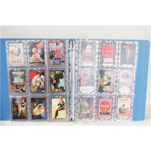 BINDER WITH 50+ COCA - COLA CARDS 1