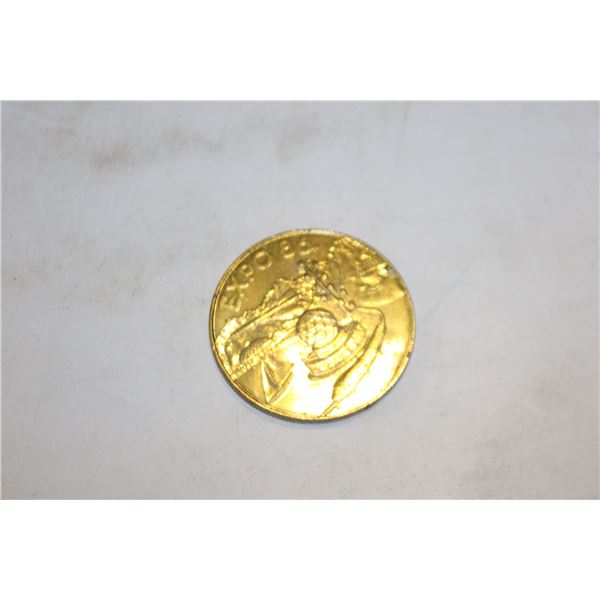 1986 WORLD EXPO COMMEMORATIVE MEDALLION