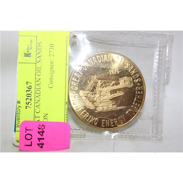 1975 GREAT CANADIAN OIL SANDS MEDALLION