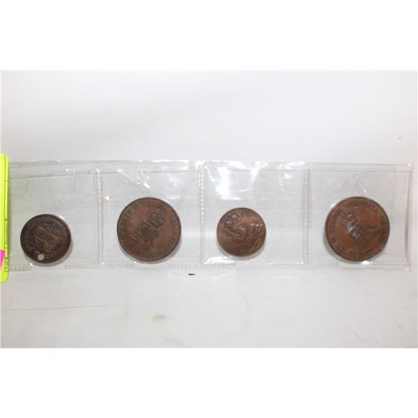 VINTAGE CORONATION COINS- SET OF 4