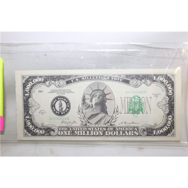 UNITED STATES OF AMERICA $1,000,000 NOVELTY BILL