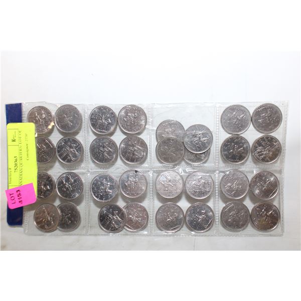 1973 CANADIAN QUARTERS- LOT OF 32