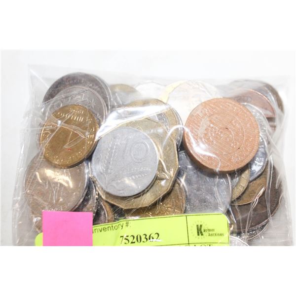 INTERNATIONAL COIN- BAG LOT ASSORTED