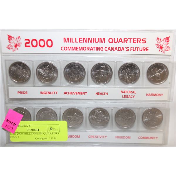YEAR 2000 MILLENNIUM QUARTERS COINS 1