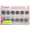 Image 1 : YEAR 2000 MILLENNIUM QUARTERS COINS 1