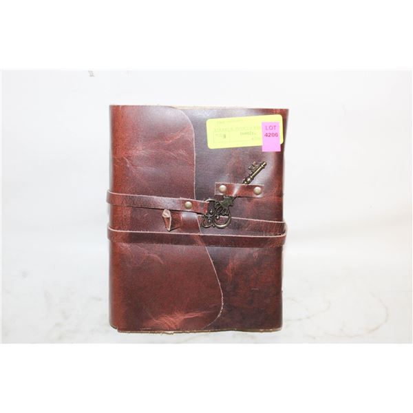NEW LEATHER JOURNAL W/DECKLE EDGE+KEY