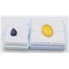 Image 1 : #362-NATURAL SAPPHIRE 2.05CT & CHALCEDONY 11.40CT
