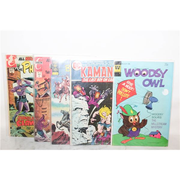 LOT OF 5 VINTAGE 20 CENT COMIC BOOKS 1