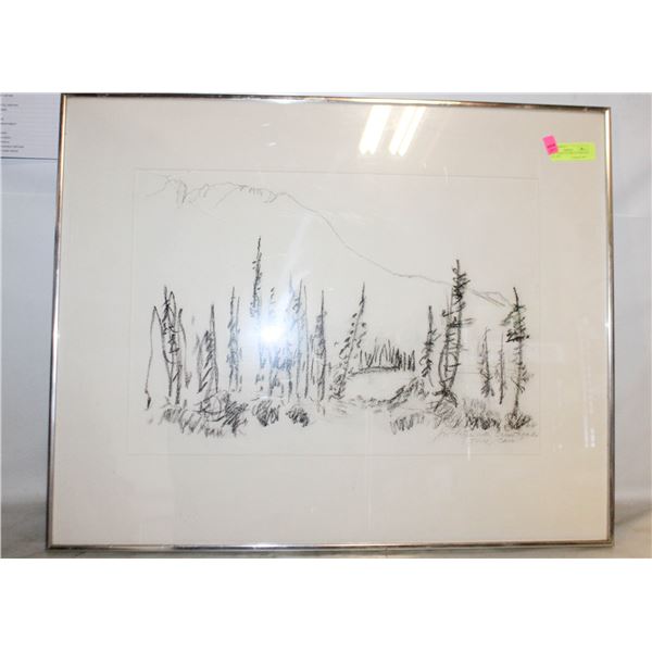 24X30 CHARCOAL SKETCH ORIGINAL WALL ART