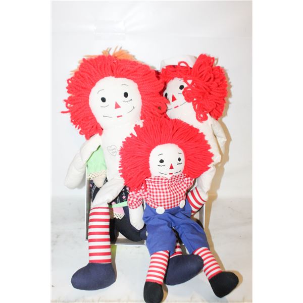 4 VINTAGE RAGGEDY ANN & ANDY