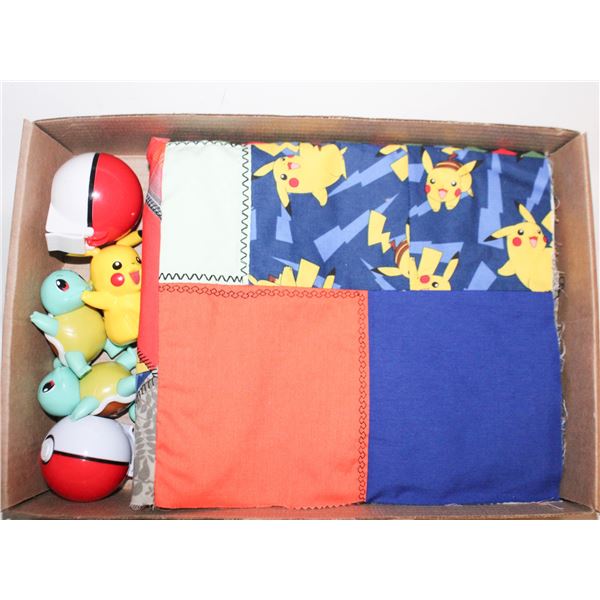 UNFINISHED HOME-MADE POKEMON QUILT TOP,