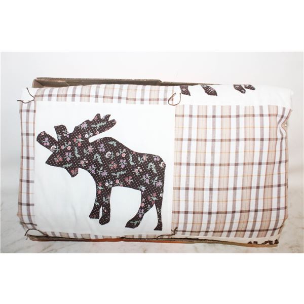 NEW HOME-MADE QUILT, MOOSE, DEER,