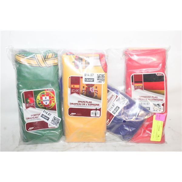 NEW FLAGS - FRANCE, GERMANY, SPAIN &